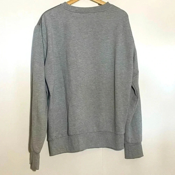 🎈RIFLESSI unisex gray tiger pull over crewneck  sweater size L animal print - Picture 2 of 9